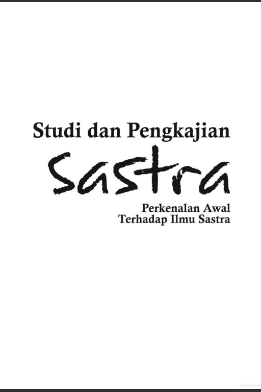 Pengenalan awal ilmu sastra
